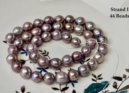 One-Of-A-Kind 9-10 mm AAA Very Rare Natural Dark Mauve Pink Freshwater Edison Baroque Pearls High Luster Purple Edison Beads #P3535