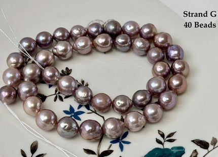 One-Of-A-Kind 9-10 mm AAA Very Rare Natural Dark Mauve Pink Freshwater Edison Baroque Pearls High Luster Purple Edison Beads #P3535