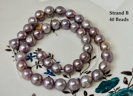 One-Of-A-Kind 9-10 mm AAA Very Rare Natural Dark Mauve Pink Freshwater Edison Baroque Pearls High Luster Purple Edison Beads #P3535