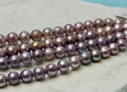 9-10 mm AAA Half Strand Rare Natural Dark Purple Mauve Pink Baroque Pearl Bead Large 2.1mm Hole Edison Baroque Pearls 19-20 Beads #P3542