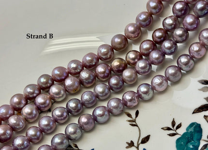 9-10 mm AAA Half Strand Rare Natural Dark Purple Mauve Pink Baroque Pearl Bead Large 2.1mm Hole Edison Baroque Pearls 19-20 Beads #P3542