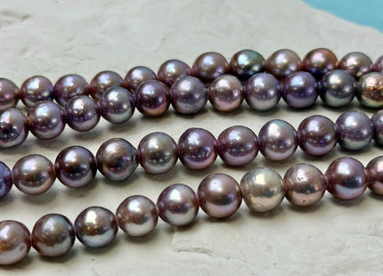 9-10 mm AAA Half Strand Rare Natural Dark Purple Mauve Pink Baroque Pearl Bead Large 2.1mm Hole Edison Baroque Pearls 19-20 Beads #P3542