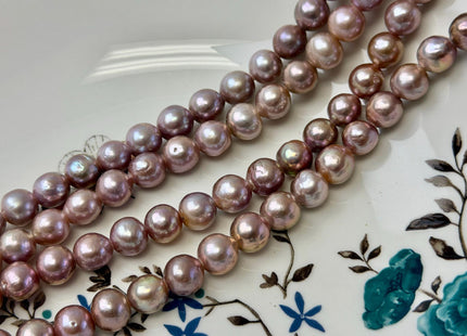9-10 mm AAA Half Strand Rare Natural Dark Purple Mauve Pink Baroque Pearl Bead Large 2.1mm Hole Edison Baroque Pearls 19-20 Beads #P3542
