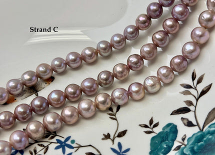 9-10 mm AAA Half Strand Rare Natural Dark Purple Mauve Pink Baroque Pearl Bead Large 2.1mm Hole Edison Baroque Pearls 19-20 Beads #P3542