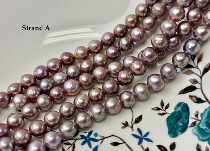 9-10 mm AAA Half Strand Rare Natural Dark Purple Mauve Pink Baroque Pearl Bead Large 2.1mm Hole Edison Baroque Pearls 19-20 Beads #P3543