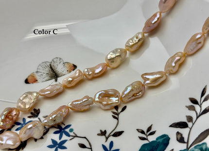 9-10x14-18 mm AA Natural Dark Mauve Pink Biwa Keshi Freshwater Pearls Super High Luster Unique Keshi 23-25 Beads #P3549
