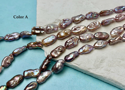 9-10x14-18 mm AA Natural Dark Mauve Pink Biwa Keshi Freshwater Pearls Super High Luster Unique Keshi 23-25 Beads #P3549