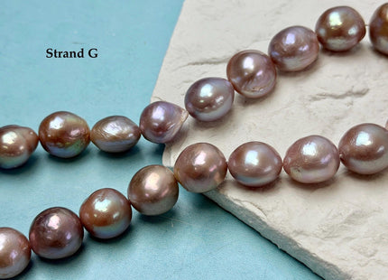 One-Of-A-Kind 12-17 mm Rare Natural Dark Mauve Pink Freshwater Edison Baroque Pearls High Luster Large Purple Edison Beads #P3555