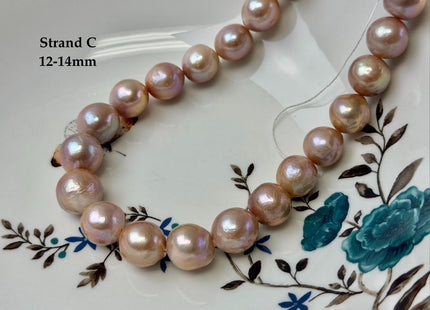 One-Of-A-Kind 12-17 mm Rare Natural Dark Mauve Pink Freshwater Edison Baroque Pearls High Luster Large Purple Edison Beads #P3555