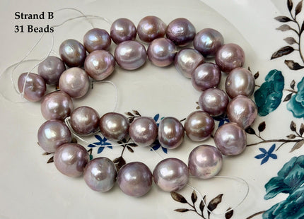 One-Of-A-Kind 12-17 mm Rare Natural Dark Mauve Pink Freshwater Edison Baroque Pearls High Luster Large Purple Edison Beads #P3555