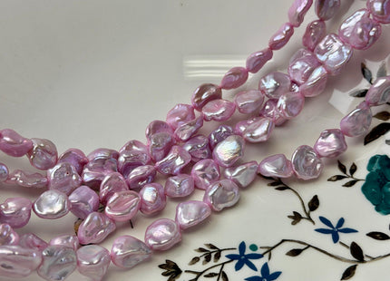 9-10x10-13 mm AAA Baby Pink Lavender Rare Keshi Freshwater Pearls Super High Luster Unique Keshi Beads 15.5 Inch Strand #P3562
