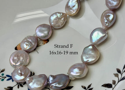 One-Of-A-Kind AA 15-18x16-20mm Natural Mauve Pink Color Baroque Coin Freshwater Pearl #P3578