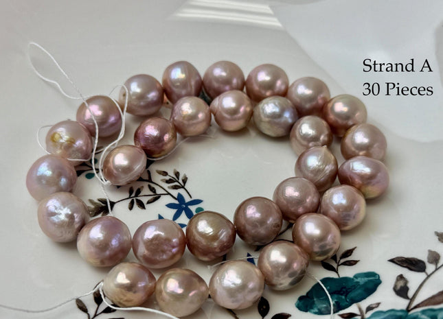 One-Of-A-Kind 11.5-13 mm Natural Mauve Pink Large Baroque Freshwater Pearl #P3577