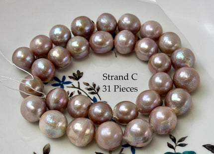 One-Of-A-Kind 11.5-13 mm Natural Mauve Pink Large Baroque Freshwater Pearl #P3577