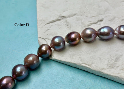 12-14 mm AA Very Rare Natural Mauve Pink Freshwater Edison Baroque Pearls High Luster Large 2.1mm Hole Beads #P3568