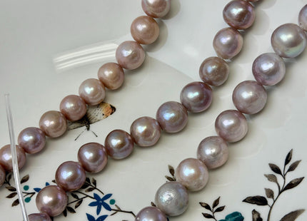12-14 mm AA Very Rare Natural Mauve Pink Freshwater Edison Baroque Pearls High Luster Large 2.1mm Hole Beads #P3569