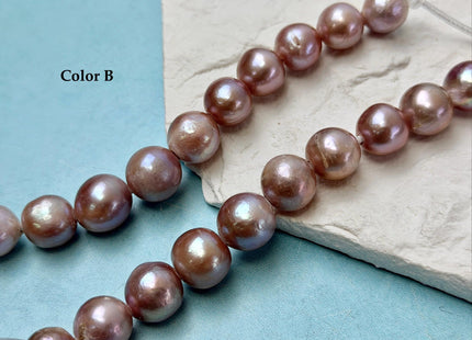 12-14 mm AA Very Rare Natural Mauve Pink Freshwater Edison Baroque Pearls High Luster Large 2.1mm Hole Beads #P3569