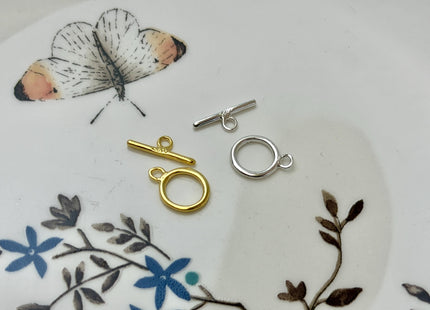 6x8 mm 9x11 mm 925 Sterling Silver Toggle Clasp Genuine 925 Sterling Silver Toggle Findings Round Shape Design DIY Jewelry #10125