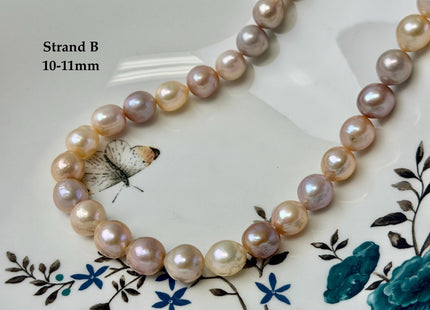 One-Of-A-Kind 9-11x10-16 mm AAA Very Rare Natural Mauve Peach Pink Freshwater Edison Baroque Pearls High Luster Edison Pearl Beads #P3588