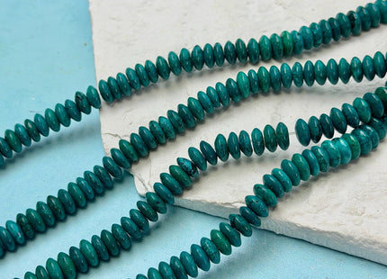 4x8.5mm Smooth Rondelle Disc Shape Turquoise Gemstone Beads Green Blue #4879
