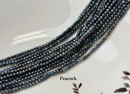 2-2.5 mm AA Olive Green/Rainbow Peacock Color Small Potato Freshwater Pearl Beads Genuine High Luster Seed Pearl #P3619