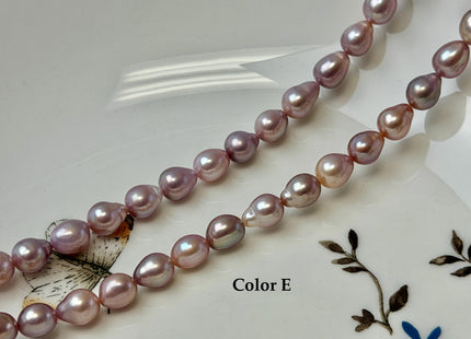 6.5-7x7-8 mm AAAA Very Rare Natural Dark Mauve Pink Freshwater Baroque/Edison Pearl Beads High Luster Genuine Purple Edison Pearl #P3625
