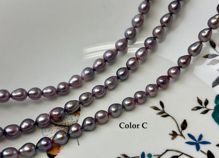6.5-7x7-8 mm AAAA Very Rare Natural Dark Mauve Pink Freshwater Baroque/Edison Pearl Beads High Luster Genuine Purple Edison Pearl #P3625