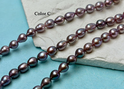 6.5-7x7-8 mm AAAA Very Rare Natural Dark Mauve Pink Freshwater Baroque/Edison Pearl Beads High Luster Genuine Purple Edison Pearl #P3625