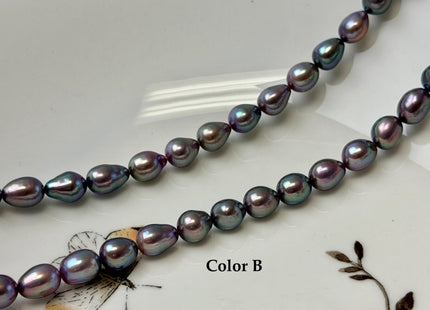 6.5-7x7-8 mm AAAA Very Rare Natural Dark Mauve Pink Freshwater Baroque/Edison Pearl Beads High Luster Genuine Purple Edison Pearl #P3625