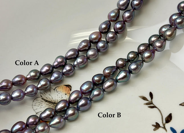 6.5-7x7-8 mm AAAA Very Rare Natural Dark Mauve Pink Freshwater Baroque/Edison Pearl Beads High Luster Genuine Purple Edison Pearl #P3625