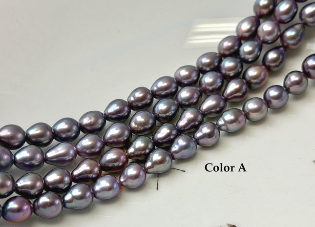 6.5-7x7-8 mm AAAA Very Rare Natural Dark Mauve Pink Freshwater Baroque/Edison Pearl Beads High Luster Genuine Purple Edison Pearl #P3625