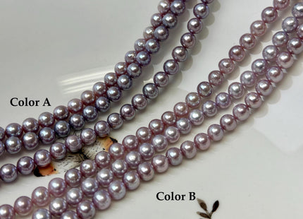 6 mm 7 mm AAAA Extra Shiny Natural Mauve Pink Perfect Round Freshwater Pearl Genuine High Luster Pink Edison Pearls 66 Beads #P3622