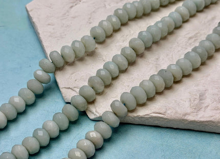 7x10 mm Natural Color Faceted Rondelle Aquamarine Gemstone Beads Natural Blue Micro Faceted Aquamarine Beads 15.5 Inches #4884