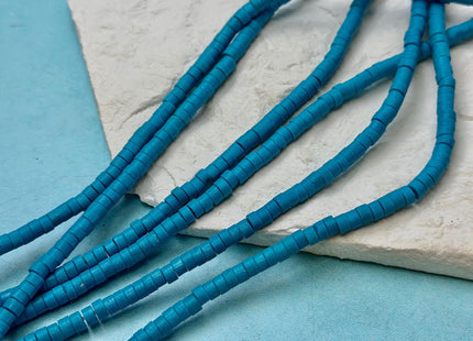 4.5 mm Blue Turquoise Heishi Rondelle Shape Gemstones Loose Beads 15 Inches Strand #4885