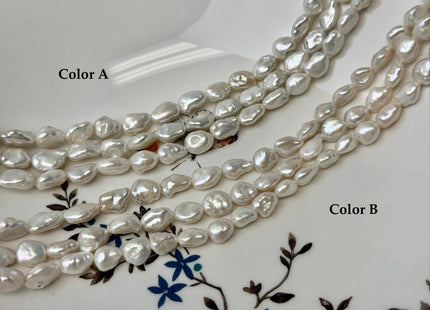 6-8x8-11 mm AA Natural White Keshi Rice Nugget Freshwater Pearl Genuine High Luster Keshi Pearl Beads#P3638