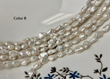 6-8x8-11 mm AA Natural White Keshi Rice Nugget Freshwater Pearl Genuine High Luster Keshi Pearl Beads#P3638