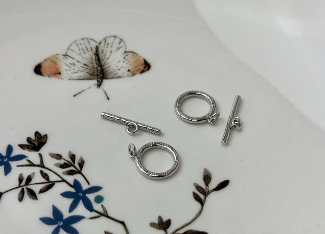 11 mm 925 Sterling Silver/Gold Toggle Clasp Genuine 925 Sterling Silver Toggle Findings With Round Shape Design DIY Jewelry #10382