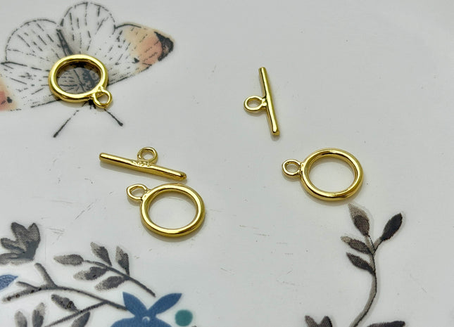 6x8 mm 9x11 mm 925 Sterling Silver Toggle Clasp Genuine 925 Sterling Silver Toggle Findings Round Shape Design DIY Jewelry #10125