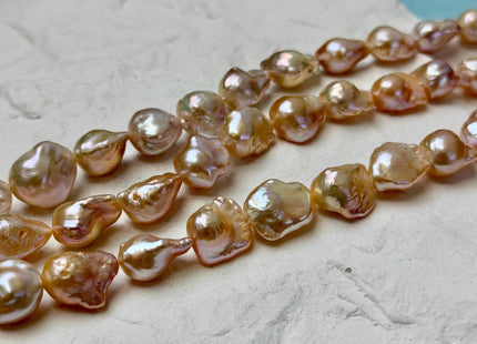 9-13x13-16 mm AAA Natural Blush Pink Freshwater Teardrop Baroque Pearl Beads High Luster Genuine Pearl Beads #P3650