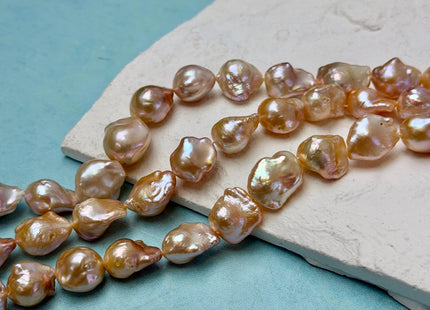 9-13x13-16 mm AAA Natural Blush Pink Freshwater Teardrop Baroque Pearl Beads High Luster Genuine Pearl Beads #P3650