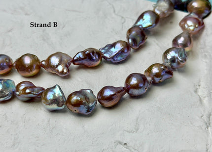 One-Of-A-Kind 11-13x12-18 mm AAA Natural Mauve Pink Freshwater Teardrop Baroque Pearl Beads High Luster Genuine Pearl Beads #P3651