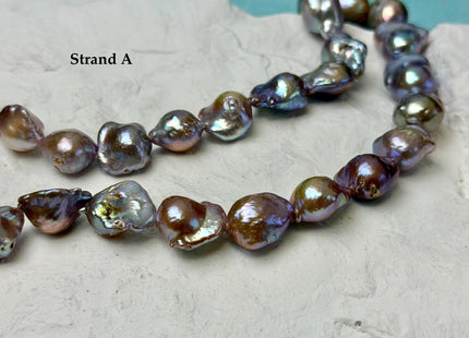 One-Of-A-Kind 11-13x12-18 mm AAA Natural Mauve Pink Freshwater Teardrop Baroque Pearl Beads High Luster Genuine Pearl Beads #P3651