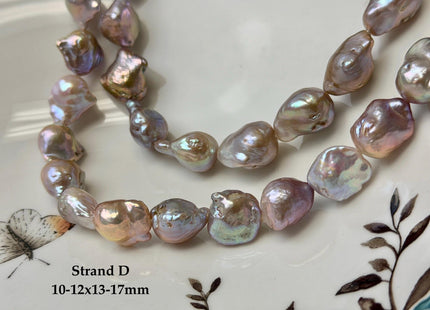 11-14x13-28 mm AAA Natural Mauve Pink Seaweed Freshwater Teardrop Baroque Pearl Beads High Luster Genuine Pearl Beads #P3652