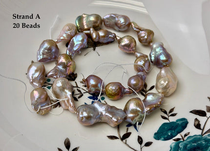 11-14x13-28 mm AAA Natural Mauve Pink Seaweed Freshwater Teardrop Baroque Pearl Beads High Luster Genuine Pearl Beads #P3652