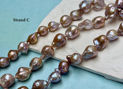 11-14x13-28 mm AAA Natural Mauve Pink Seaweed Freshwater Teardrop Baroque Pearl Beads High Luster Genuine Pearl Beads #P3652