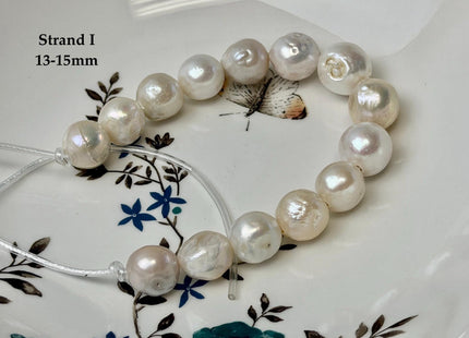 One-Of-A-Kind 12-18 mm AA Very Rare Natural Mauve Pink White Freshwater Edison Baroque Pearls High Luster Large 2.1mm Hole Beads #P3655