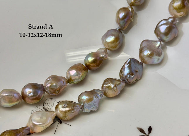 9-12x11-18 mm AAA Natural Mauve Pink Seaweed Freshwater Teardrop Baroque Pearl Beads High Luster Genuine Pearl Beads #P3657