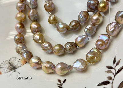 9-12x11-18 mm AAA Natural Mauve Pink Seaweed Freshwater Teardrop Baroque Pearl Beads High Luster Genuine Pearl Beads #P3657