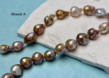 9-12x11-18 mm AAA Natural Mauve Pink Seaweed Freshwater Teardrop Baroque Pearl Beads High Luster Genuine Pearl Beads #P3657
