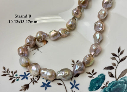 One-Of-A-Kind 10-14x13-19 mm AAA Natural Mauve Pink Seaweed Freshwater Teardrop Baroque Pearl Beads High Luster Genuine Pearl Beads #P3658